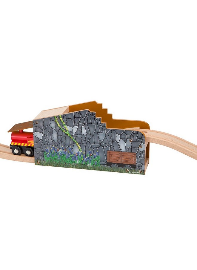 Orbrium Secret Mine Tunnel Wooden Compatible with Major Wooden Railway Systems includingThomas Brio Chuggington Melissa & Doug Imaginarium Set by Orbrium Toys  - Image 2