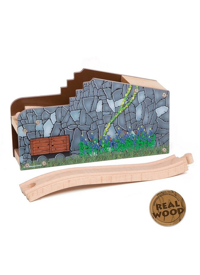 Orbrium Secret Mine Tunnel Wooden Compatible with Major Wooden Railway Systems includingThomas Brio Chuggington Melissa & Doug Imaginarium Set by Orbrium Toys  - Image 3