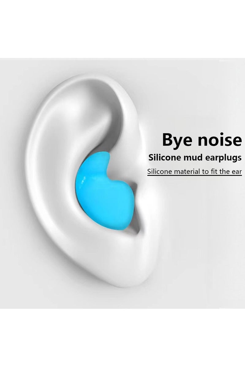 8 pairs of reusable silicone earplugs, noise-cancelling earplugs specially designed for sleep swimming - Image 2