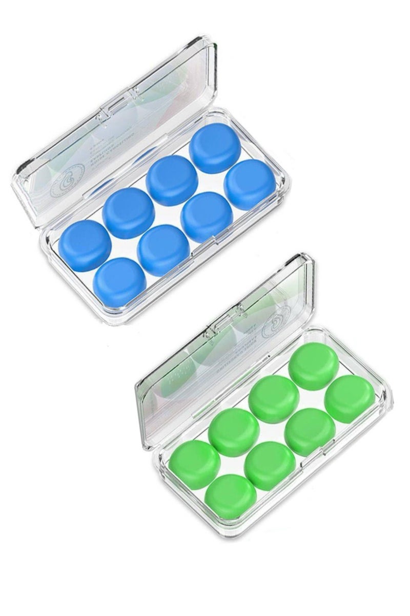 8 pairs of reusable silicone earplugs, noise-cancelling earplugs specially designed for sleep swimming - Image 1
