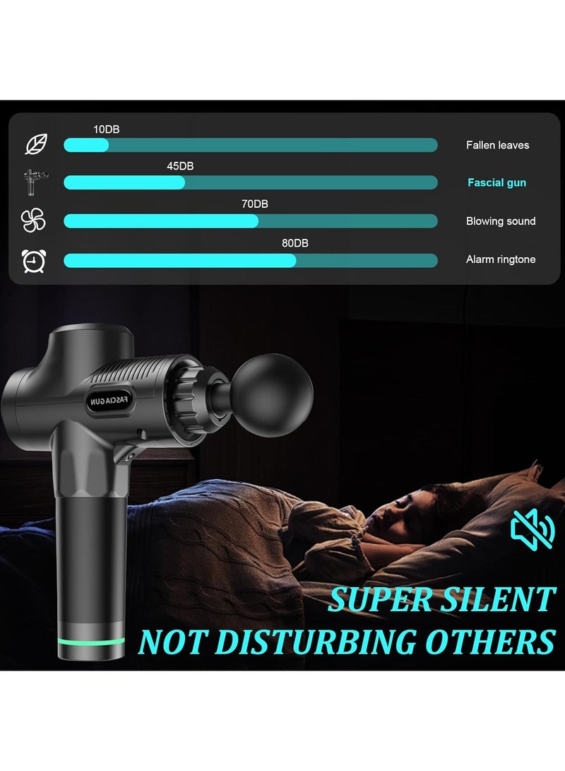OHAHO Handheld Cordless Massage Gun Deep Tissue Percussion Massager with LED Touch Screen 6 Massage Heads & 30 Speeds for Legs Back Body Pain Relief and Soreness Recovery  - Image 4