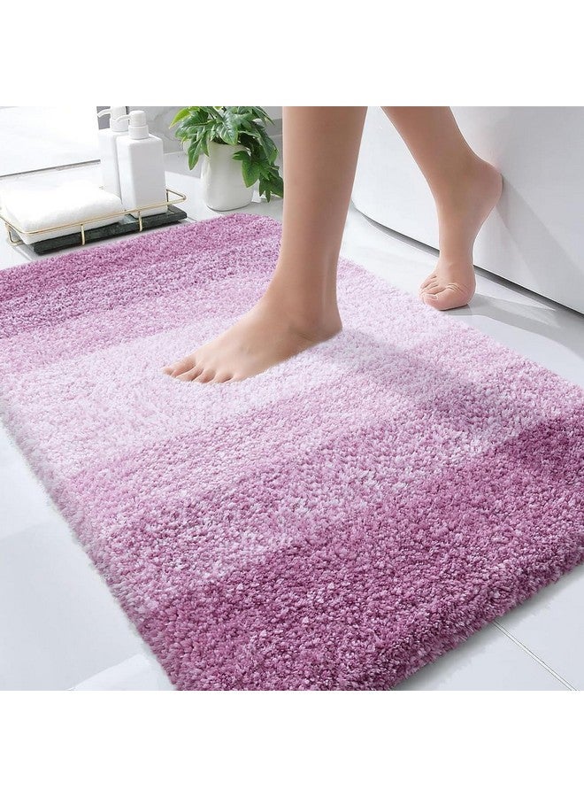 OLANLY Bathroom Rugs Mat 30x20, Extra Soft Absorbent Microfiber Bath Rugs, Rubber Backing, Quick Dry, Washable Bath Mats for Bathroom Floor, Tub, Shower and Home Decor Accessories, Pinkish-Purple - Image 1