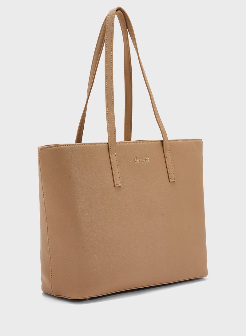 Khizana Carry All Tote Bag With Laptop Sleeve , Bottle Holder & Card Holder  - Image 3