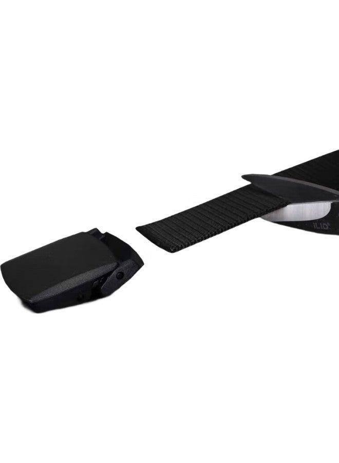 JEVI حزام قماش جيفي للرجال، خالي من المعدن، صديق للأمان، مشبك تلقائي، غير رسمي ومتعدد الاستخدامات، مناسب للجينز، حزام جلد خارجي، مناسب للرجال والنساء على حد سواء - Image 3