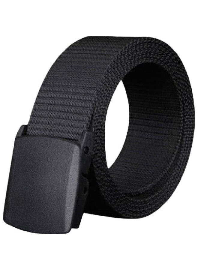 JEVI حزام قماش جيفي للرجال، خالي من المعدن، صديق للأمان، مشبك تلقائي، غير رسمي ومتعدد الاستخدامات، مناسب للجينز، حزام جلد خارجي، مناسب للرجال والنساء على حد سواء - Image 1