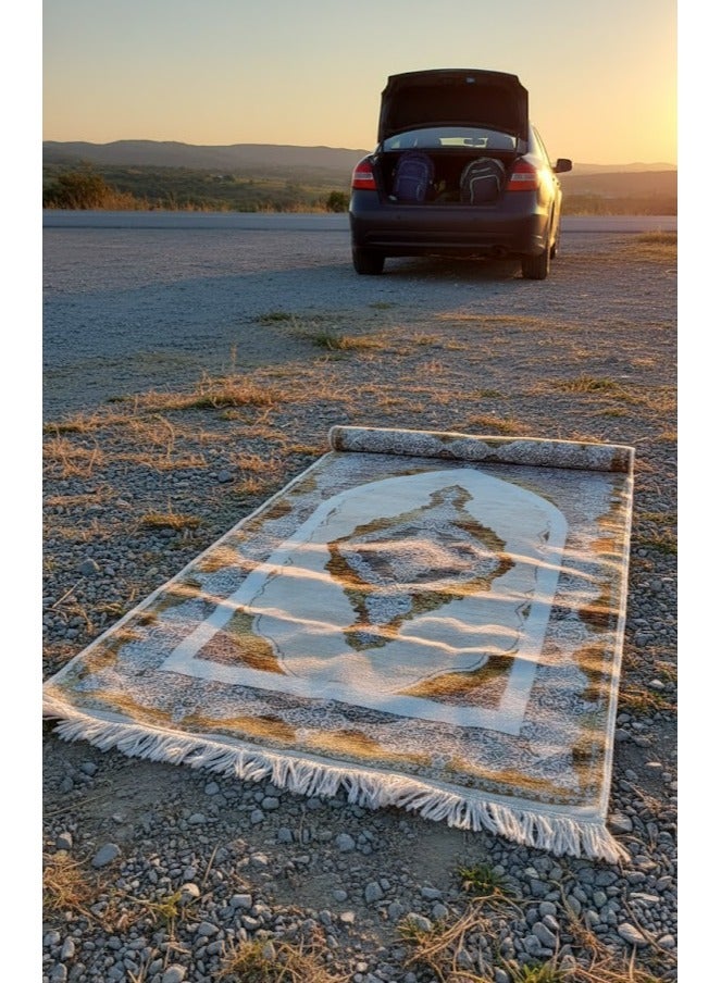 SUNDUS Prayer Mat Premium A luxurious prayer mat that provides comfort with a medical memory foam filling that supports the knees and relieves pressure during prostration. - Image 5