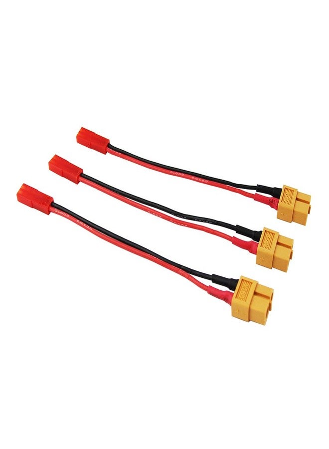 OliYin 3pcs Female XT-60 to Female JST Connector Adapter Cable LiPO XT60 3.93inch 10cm 20awg Wire(Pack of 3) - Image 1