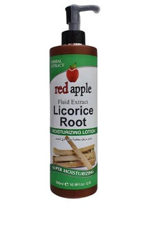 Red Apple Licorice Extract Lotion to Moisturize Soften Lighten Nourish and Protect Dry Skin For a Healthy and Softer Look It is Characterized by Fast Absorption and Its Fragrant Smell 500 ML  - Image 2