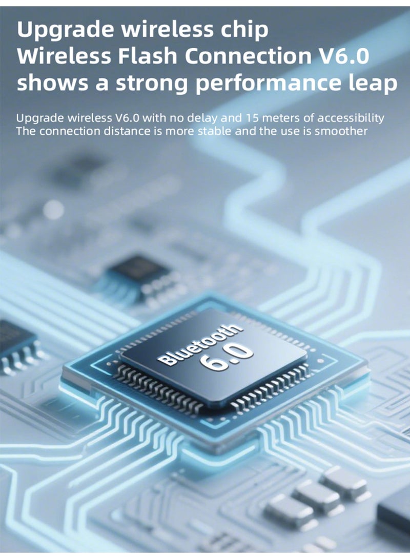 ZIPFORCE J80 True Open Ear  Clip Wireless Earbuds - Bluetooth 6.0, Skin Tone, Lightweight Comfort Clip Design OWS Earphones for Sports & Fitness，Silver - Image 4