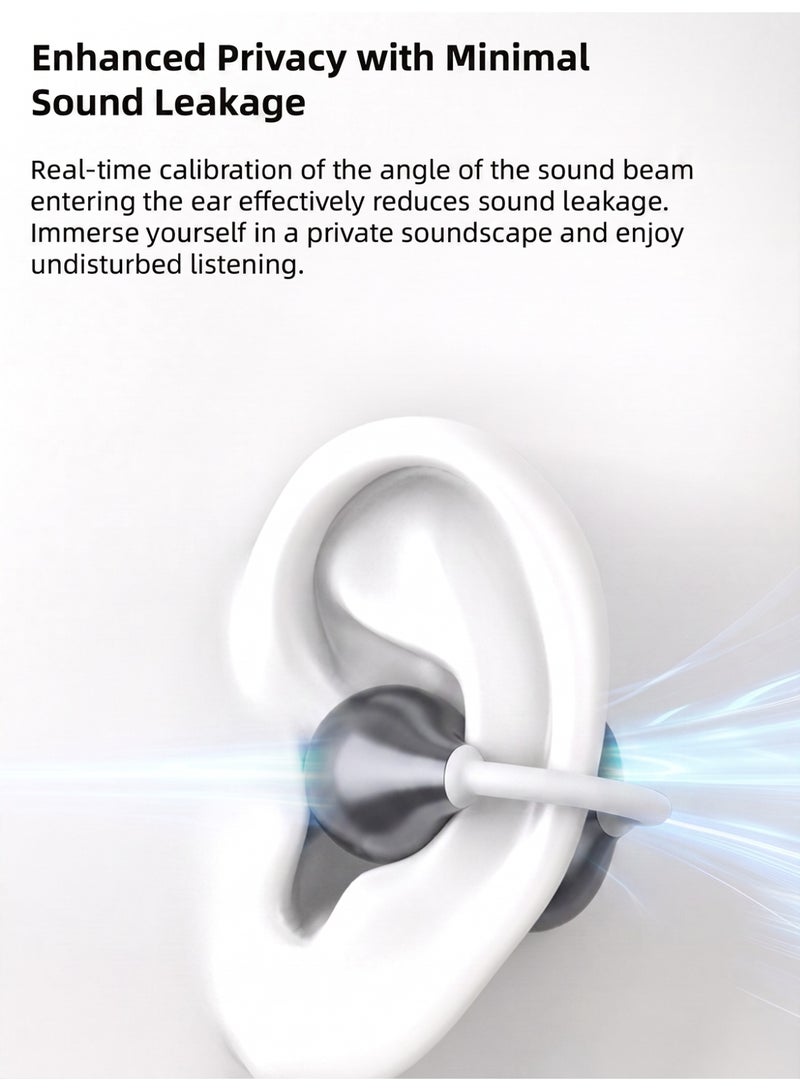 ZIPFORCE J80 True Open Ear  Clip Wireless Earbuds - Bluetooth 6.0,  Lightweight Comfort Clip Design OWS Earphones for Sports & Fitness，Silver - Image 5