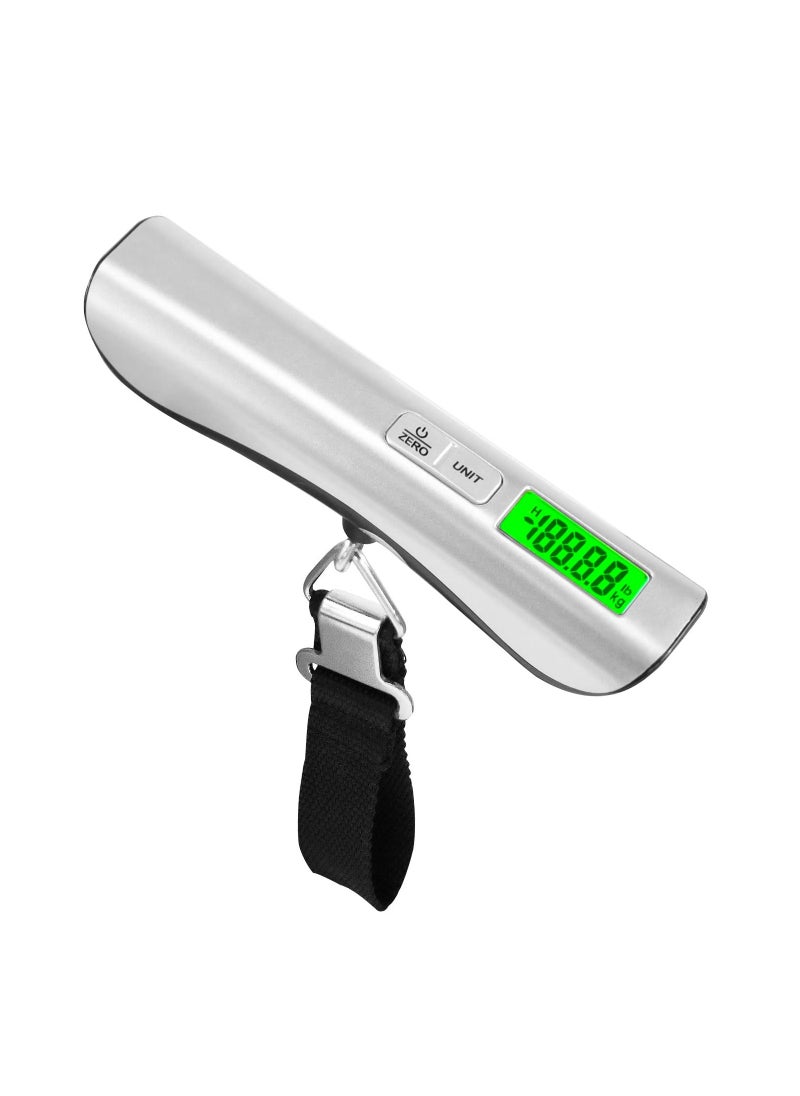 SYOSI - Handheld Luggage Scales, Weight Scale Heavy Duty 50 kg/110 lbs Handheld Digital Portable Travel Backpack Scale with Hook for Baggage Suitcases in Airport, Target Setting/Overweight Alert - Image 1