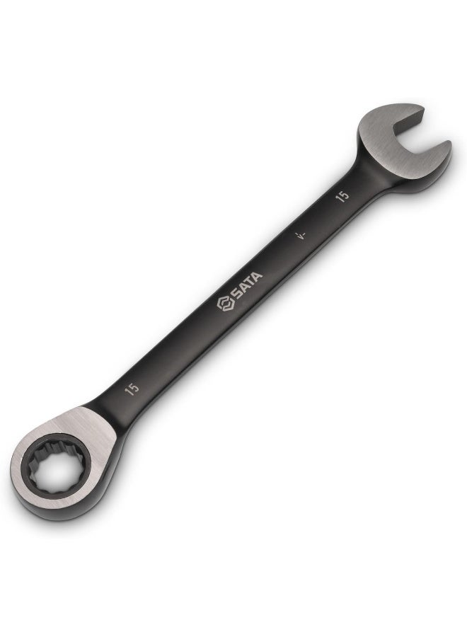 ساتا طقم مفاتيح ربط مترية قابلة للعكس SATA المكون من 12 قطعة - إصدار أسود - Image 2