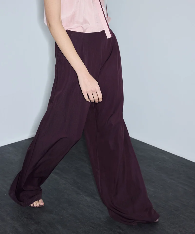 ابيكول Pleated Wide-Leg Trousers