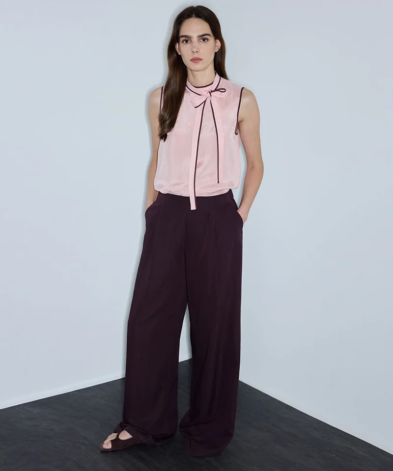 ابيكول Pleated Wide-Leg Trousers