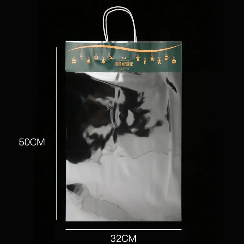 Huashirong Christmas Online Celebrity Handbag Transparent Bouquet Apple Gift Gift Simple Floral Flower Packaging Bag - Image 1