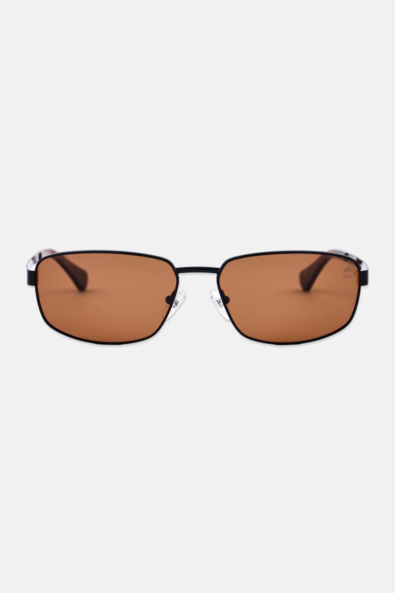 Timberland Men TB0006601H62 Rectangular Sunglasses, Black - Image 1