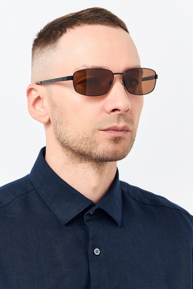 Timberland Men TB0006601H62 Rectangular Sunglasses, Black - Image 2