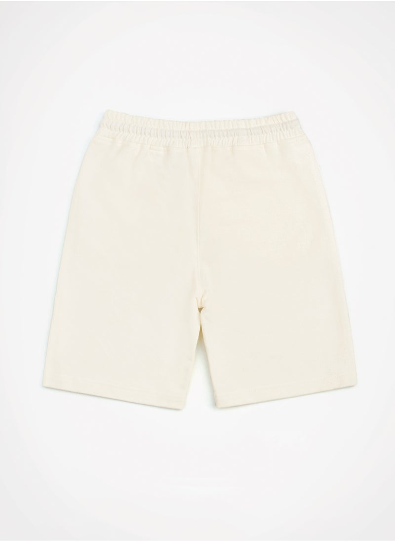 Web Denim Web Denim 100% Cotton Fleece Regular Fit Teens Knit Shorts Stylish, Comfortable Bottoms For Boys  - Image 2