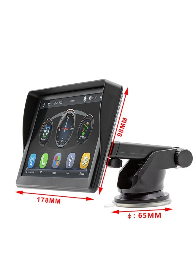 XUTIANZE - CarPlay & Android Auto 7-Inch Car Stereo MP5 Player with Sunshade – Bluetooth 5.1, FM Radio, USB & TF Card, Rear Camera Support – Easy Plug & Play for SUV & Sedan - Image 1