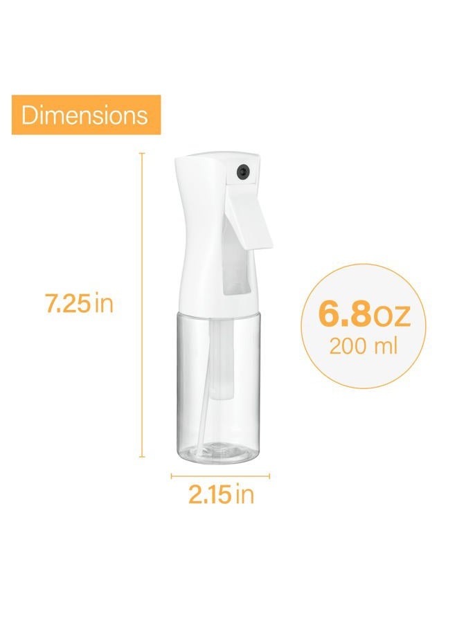 Super 2 pack continuous spray bottle for hair - 6.8 OZ / 200 ML Ultra Fine Mist Sprayer | water spray bottle for hair mister spray bottle | hair spray bottles For Hairstyling, Cleaning, Salons (2pk 6.8oz) - Image 4