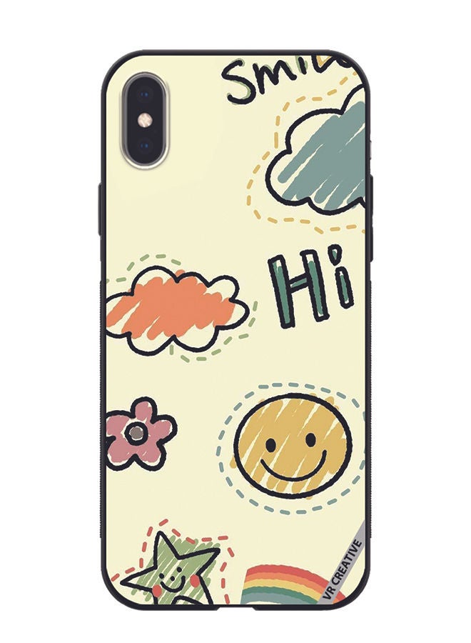 VR CREATIVE Protective Case Cover For Apple iPhone XS Max Smile Design Multicolour - Image 1