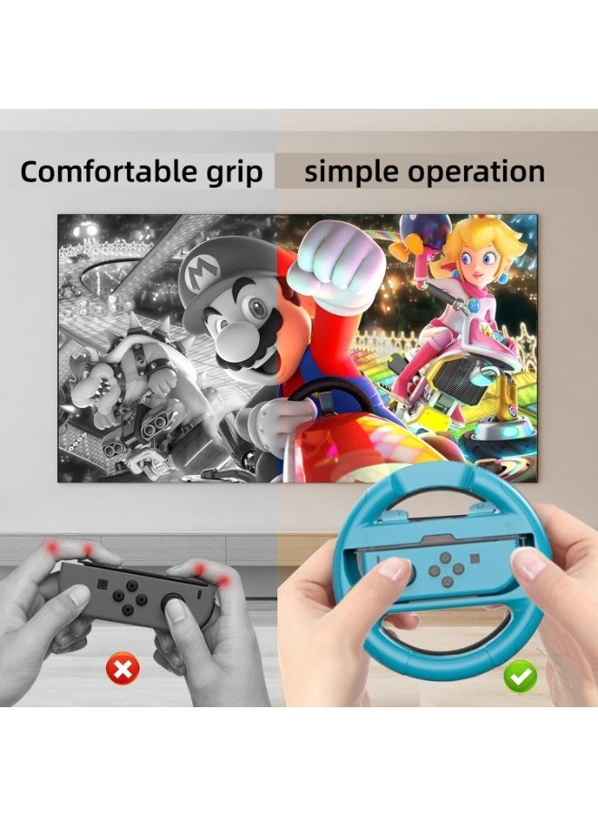 ألعاب ستارترك عجلات قيادة لـ نينتندو سويتش 2، عجلات سباق لـ  مع ماريو كارت 8 Deluxe، حزمة من 2 عجلات قيادة Mario Kart لـ سويتش 2 الملحقات - Image 2