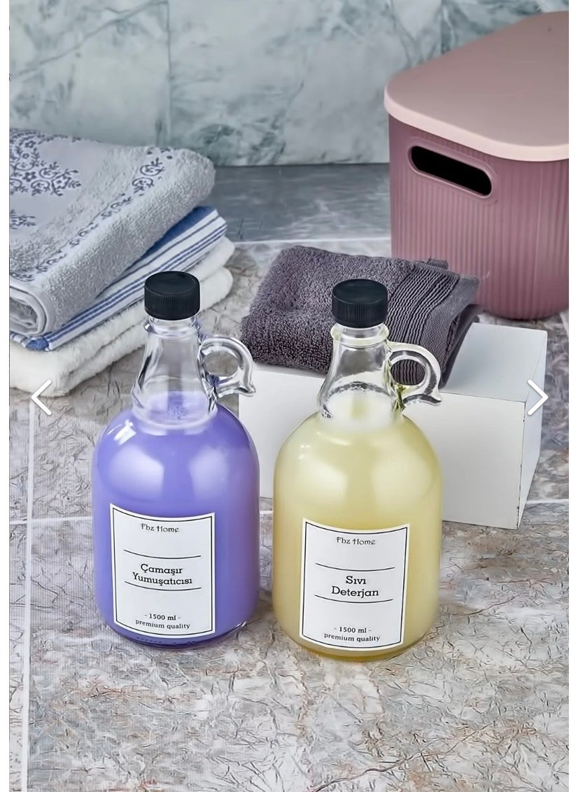 Fbz Home 2-pack Laundry Softener & Liquid Detergent Bottle 1500 ml  - Image 2