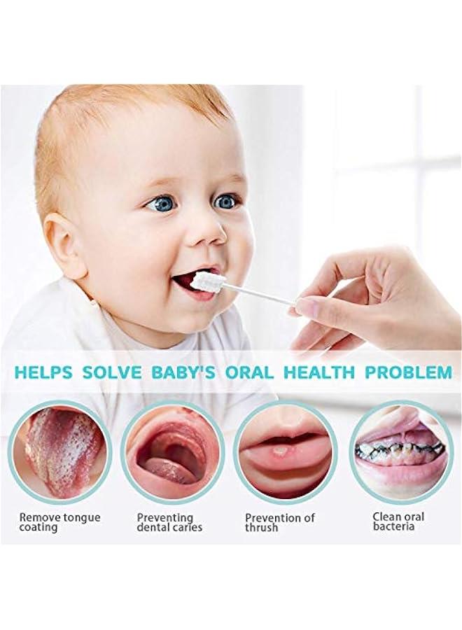 HOOKOR Tongue Cleaning Baby, Baby Toothbrush Clean Baby Gums Tongue Cleaner Soft Gauze Toothbrush Infant Oral Cleaning Stick, Tongue Cleaner Care for 0-36 Months Baby (Tongue Cleaner, Nasal aspirator) - Image 2