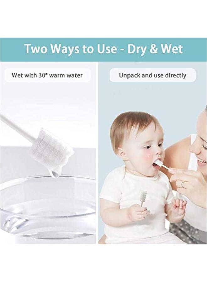 HOOKOR Tongue Cleaning Baby, Baby Toothbrush Clean Baby Gums Tongue Cleaner Soft Gauze Toothbrush Infant Oral Cleaning Stick, Tongue Cleaner Care for 0-36 Months Baby (Tongue Cleaner, Nasal aspirator) - Image 4