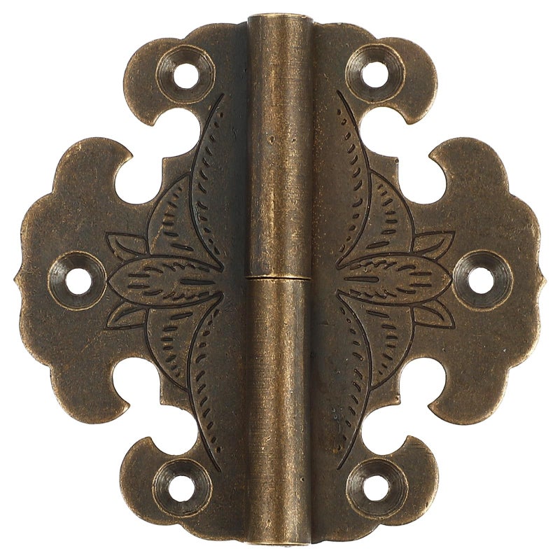 Vintage Brass Cabinet Hinges for Wooden Boxes Jewelry Cases and Wardrobe Doors - Image 2