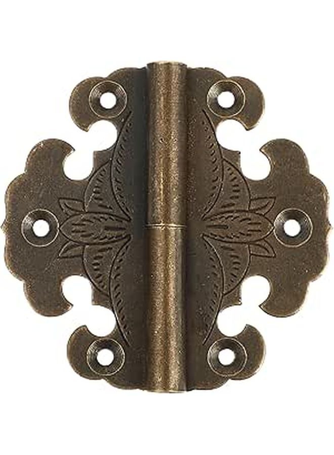 Vintage Brass Cabinet Hinges for Wooden Boxes Jewelry Cases and Wardrobe Doors - Image 1