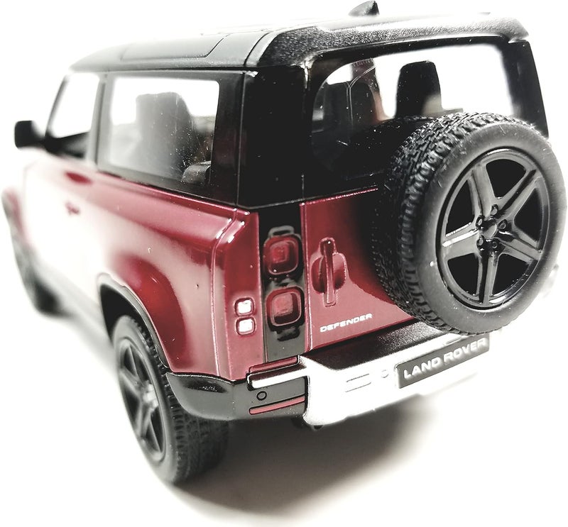 Kinsmart Land Rover Defender 90 Candy Apple Red 136 Scale Diecast SUV,SMALL - Image 5