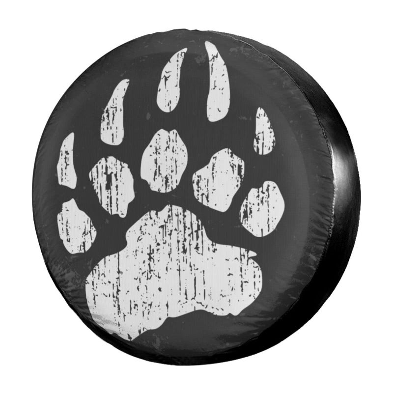 Delerain Bear Paw Spare Tire Covers Waterproof DustProof Spare Wheel Cover Universal Fit for Trailer RV SUV Truck and Many Vehicle 17 Inch for Diameter 3133