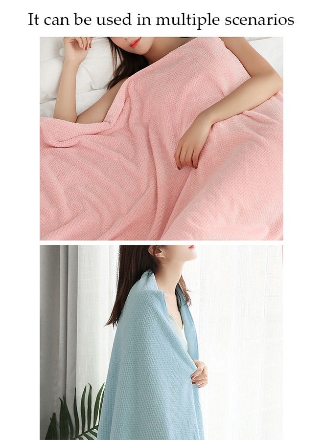 New Pineapple Coral Velvet Bath Towel Bath Towel Set Adult Daily Bath Towel Beach Towel Pineapple Check Coral Velvet Bath Towel  Bath Towel ,Pink  - Image 4