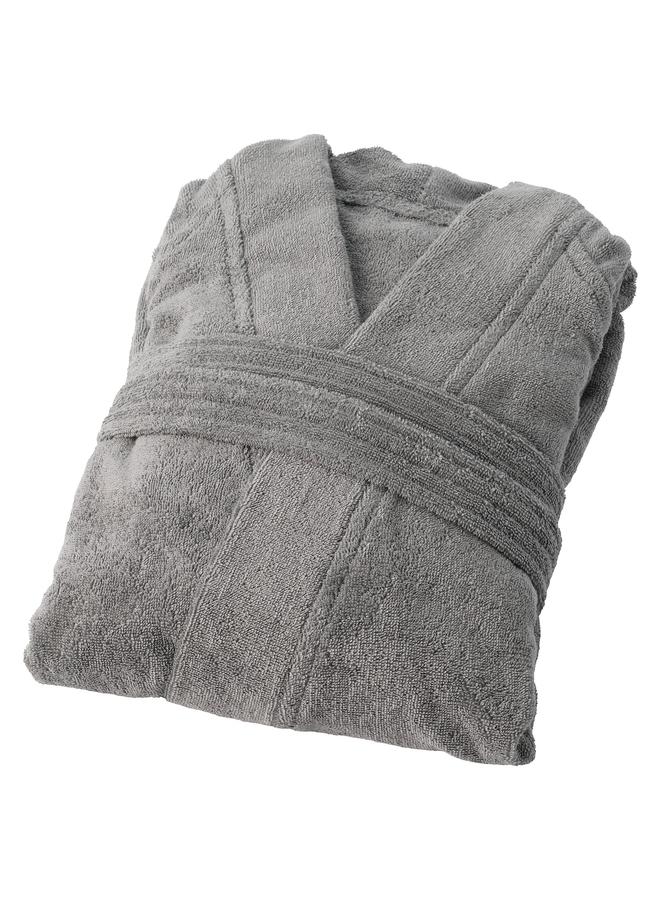 زبون رداء حمام، رمادي، مقاس L/XL - Image 2