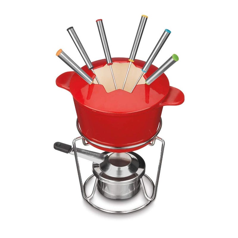 Cuisinart Cuisinart 13-Piece Cast Iron Fondue Set, Red  - Image 1