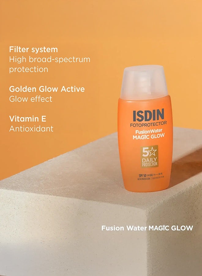 ISDIN واقي شمس للوجه فوتوبروتكتور فيوجن ووتر ماجيك جلو SPF50 50 مل - Image 2