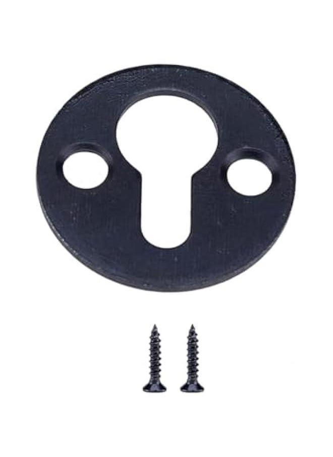 Metal Keyhole Hangers,Iron Shelf Brackets with Screws,Set of 20,Round Keyhole Brackets for Picture Frame Wall Decorations (Black)