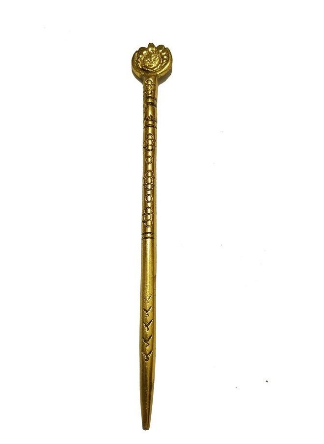 Salvus App SOLUTIONS Oxidised Metal Hair Sticks For Womencombo Of 2 (Gold_6.5 Inch) (Assorted)  - Image 4