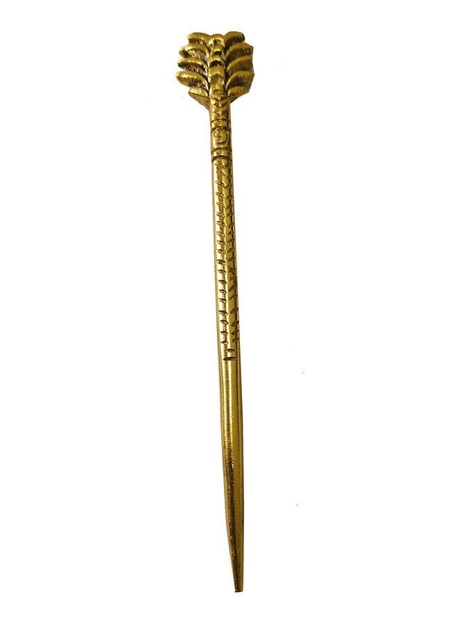 Salvus App SOLUTIONS Oxidised Metal Hair Sticks For Womencombo Of 2 (Gold_6.5 Inch) (Assorted)  - Image 3
