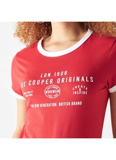 Lee Cooper Lee Cooper Logo Print T-shirt with Round Neck and Short Sleeves  - Image 4