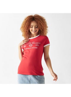 Lee Cooper Lee Cooper Logo Print T-shirt with Round Neck and Short Sleeves  - Image 1