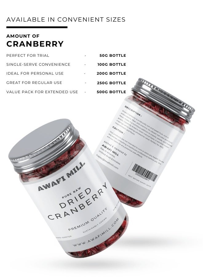 Awafi Mill - AWAFI MILL Dried Cranberry | Soft, Sweet & Tart Berries | Perfect for Snacking, Baking & Mixing - Image 1