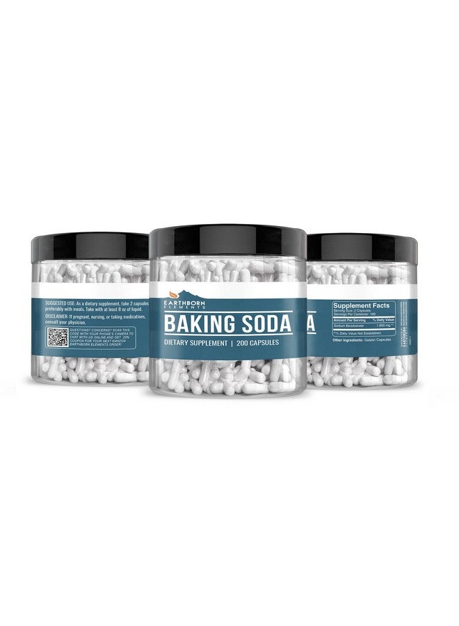 earthborn elements Earthborn Elements Baking Soda Capsules, 200 Capsules, Sodium Bicarbonate  - Image 2