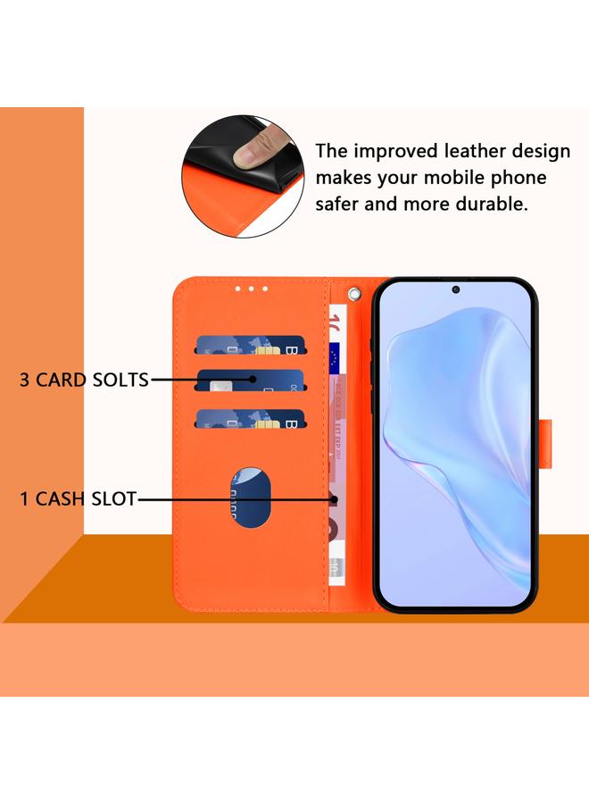 erorex Case For TCL 50 LE Skin Feel Solid Color Leather Phone Case with Lanyard  - Image 4