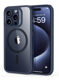 ESR ESR for iPhone 15 Pro Max Case, Compatible with MagSafe, Yellowing Resistant, Scratch-Resistant Back, Magnetic Phone Cover for iPhone 15 Pro Max, Classic Series, Clear Blue  - Image 1