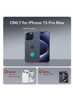 ESR ESR for iPhone 15 Pro Max Case, Compatible with MagSafe, Yellowing Resistant, Scratch-Resistant Back, Magnetic Phone Cover for iPhone 15 Pro Max, Classic Series, Clear Blue  - Image 2