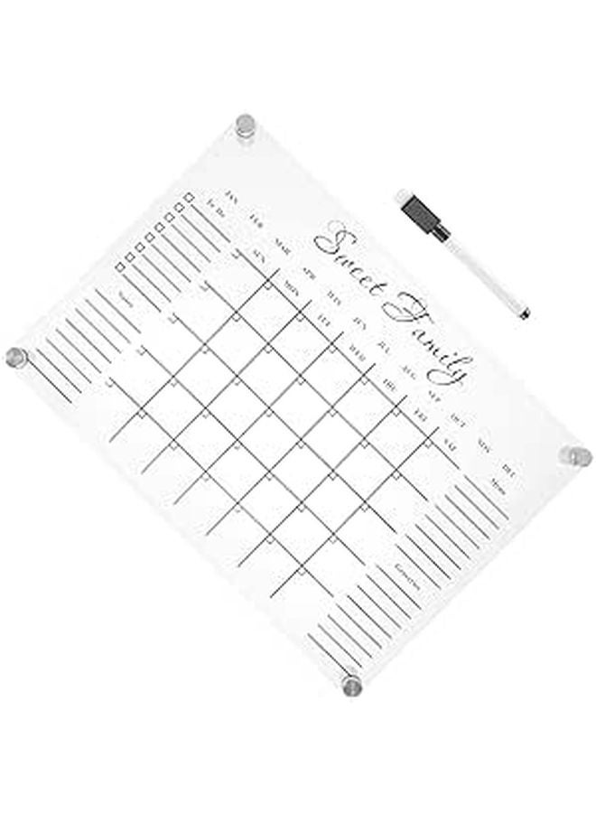 Acrylic Weekly Planner Writing Board Desktop Memo Reusable Wall Mount for Students Office - Image 1