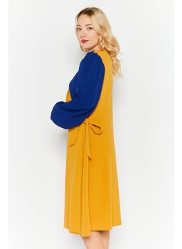 Kasper  Women Textured Sheath Dress, Kasper Gold  - Image 3