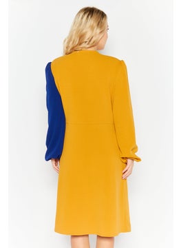 Kasper  Women Textured Sheath Dress, Kasper Gold  - Image 4